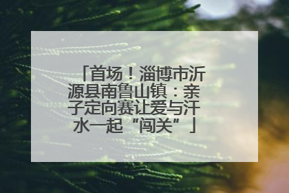 首场！淄博市沂源县南鲁山镇：亲子定向赛让爱与汗水一起“闯关”