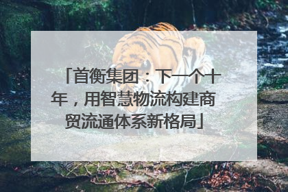 首衡集团：下一个十年，用智慧物流构建商贸流通体系新格局