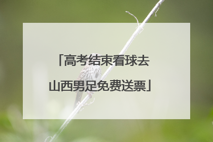 高考结束看球去 山西男足免费送票