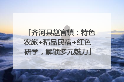 齐河县赵官镇：特色农旅+精品民宿+红色研学，解锁多元魅力