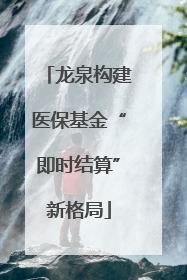 龙泉构建医保基金“即时结算”新格局