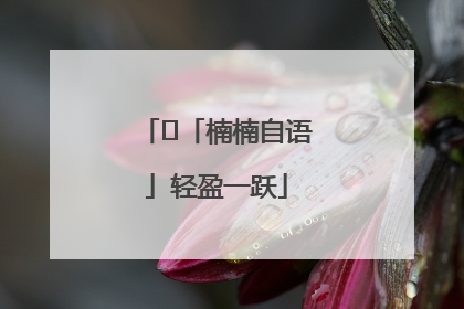 ﻿「楠楠自语」轻盈一跃