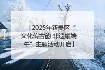 2025年新吴区“文化传古韵 非遗耀端午”主题活动开启