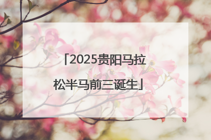 2025贵阳马拉松半马前三诞生