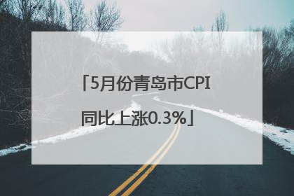 5月份青岛市CPI同比上涨0.3%