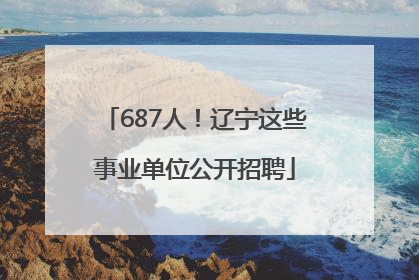 687人！辽宁这些事业单位公开招聘
