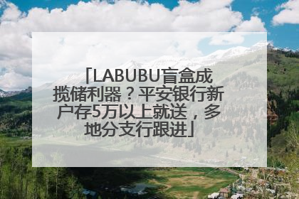 LABUBU盲盒成揽储利器？平安银行新户存5万以上就送，多地分支行跟进