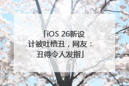 iOS 26新设计被吐槽丑，网友：丑得令人发指
